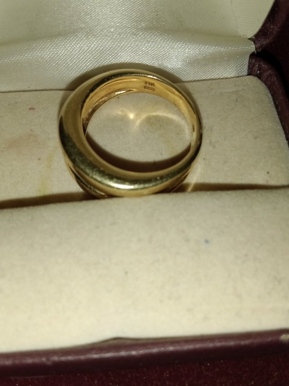 14kt Solid Gold 7.2g Blue Sapphire Men's Ring Sz 7.25 - Picture 6 of 13